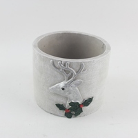 Pot de fleur rond extérieur et intérieur de Noël pour jardinière décorative succulente et cactus