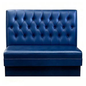 Meubles classiques en gros pour restaurants, sièges de banquettes personnalisés en cuir capitonné rouge et noir pour restaurants, bars et KTV - Product Image 4