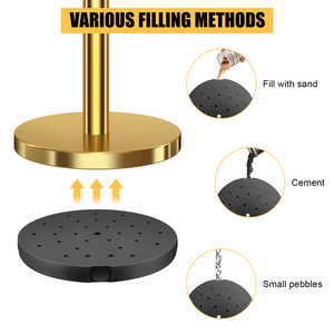 Barrières de contrôle de foule pour événements, décoration de fête avec tapis rouge, poteaux dorés et cordes – Vente chaude - Product Image 3