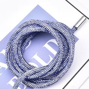 DIY 6mm Bling Robe Corde Brillant Diamant Tissu À Capuche Corde Tube Chaîne Ronde Strass Lacet - Product Image 6