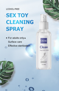 Label pribadi 100ml semprotan pembersih mainan seks kustom sterilisasi bebas alkohol - Product Image 4