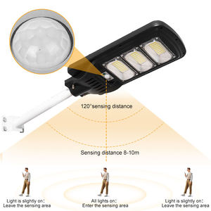 Dengan Remote Control baru lampu jalan Panel surya ABS 100W 200W 300W 400W 500W semua dalam satu Sensor Radar tahan air - Product Image 3