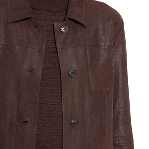 Manteau <span class=keywords><strong>femme</strong></span> automne et hiver nouveau cardigan à revers en daim veste à la mode <span class=keywords><strong>femme</strong></span> manteau à manches longues couleur unie veste OEM - Product Image 3