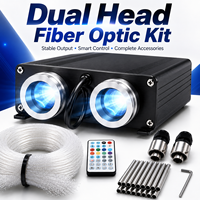 Kit de plafond étoilé à fibres optiques à double tête 25W RGBW PMMA à émission latérale pour chambre à coucher et home cinéma