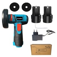 Meuleuse d'angle sans fil portable 12V à moteur à balais, mini, industrielle, pour bricolage, avec interrupteur à palette, batterie au lithium, 1200W, 19500 tr/min, disque de meulage