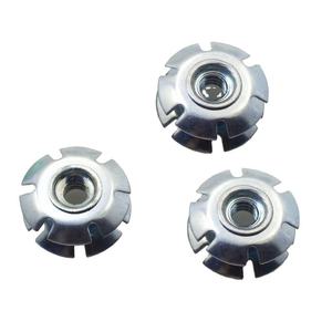 Écrou étoile fileté en tube rond zingué pour vélo 1/4"x30mm - Product Image 1