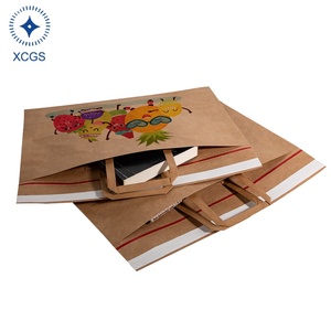 ถุงกระดาษคราฟท์มีฝาปิดแบบมีกาวในตัววัสดุเป็นมิตรต่อสิ่งแวดล้อมเหมาะสำหรับใช้ในสำนักงานอุปกรณ์สำนักงานทุกวัน - Product Image 1