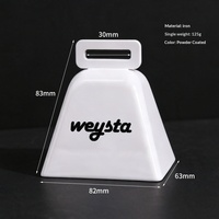 Cloche en fer de 5 pouces avec logo personnalisé et cordon personnalisé, cloche carrée au design moderne pour cadeaux promotionnels et événements de marque