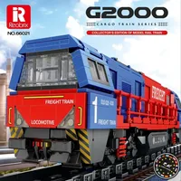 Trenes Urbanos MOC 66021, Modelo de Tren de Carga Europeo, 1980 Piezas, Juguetes de Ladrillos para Niños, Regalo de Cumpleaños, Juego de Bloques de Construcción