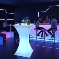 Ensemble de meubles de bar demi-rond à LED pour discothèques et cafés (Modèle 01) - Design moderne et écologique