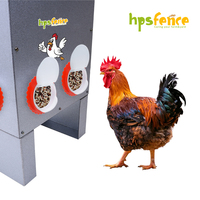 Mangeoire automatique pour poulets en aluminium portable d'extérieur 25L, étanche, facile à nettoyer, 3 ports d'alimentation