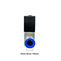 Vanne solénoïde pneumatique à deux voies normalement fermée, connecteur rapide 12V-220V 1/4\" pour applications CNC air/gaz