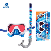 Ensemble de masque de plongée pour enfants avec lunettes de natation à large champ de vision et tube respiratoire pour l'exploration sous-marine, lunettes de plongée pour la piscine