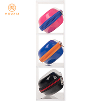 Étui à lunettes en PU brillant bicolore, boîte à lunettes rigide portable avec fermeture éclair, rangement étanche et tendance pour lunettes