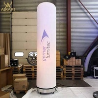 Colonne gonflable lumineuse blanche, colonne gonflable lumineuse pour campagne marketing et événements
