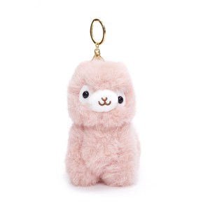Porte-clés en peluche Llama beige Kawaii, petit accessoire de sac Alpaca - Product Image 3