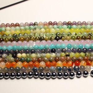 Perles en pierre naturelle 6/8/10 mm : Turquoise, <span class=keywords><strong>Opale</strong></span>, Tourmaline, Améthyste, Pierre <span class=keywords><strong>de</strong></span> Soleil, Œil <span class=keywords><strong>de</strong></span> Faucon – Perles en vrac pour la fabrication <span class=keywords><strong>de</strong></span> bijoux - Product Image 1