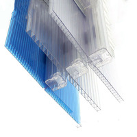 Panneau en polycarbonate multicellulaire en forme de U, design moderne, anti-UV, garantie 10 ans, résistant à la chaleur/anti-buée, pour applications hôtelières