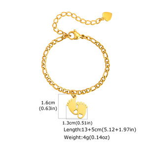 Tobillera <span class=keywords><strong>OZE</strong></span> 234 de acero inoxidable dorado para niños, calzado de cadena NK, tobillera tres a uno para niños conscientes de la moda - Product Image 6