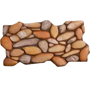 Goedkope Prijs Pebble Indoor En Outdoor Waterdichte Kunststeen Plaat Pu Steen