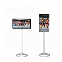 Layar Pintar Interaktif Nirkabel dan Dapat Diputar 21,5 Inci, Layar Portabel Incell, Monitor TV Pintar yang Dapat Dipindahkan dengan Kaki