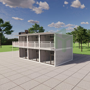 Villa Konut ve Otel Konteyner Evleri 2 Katlı Perde Duvarlı Cam Modüler Konteyner Ev - Product Image 2