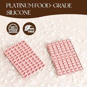 MUYULINS Factory Christmas 72-Cavity Snowman LFGB Platinum Grade Non-Stick BPA-Free <b>Silicone</b> Chocolate Candy Mold - Product Image 4