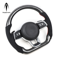 Compatible avec VW Golf 7 GTI Passat Polo Scirocco MK6 MK5 GTD GTE Volant LED Racing MK7 Fibre de Carbone 2014-2018 Support Durable