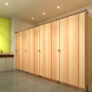 DEBO Economical Compact Laminate Partition for Train Station Restrooms