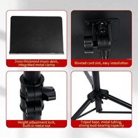 Wholesale Bestsellers Black Metal Musical Stand for Guitar Sheet Music Stable and Durable with OEM Service