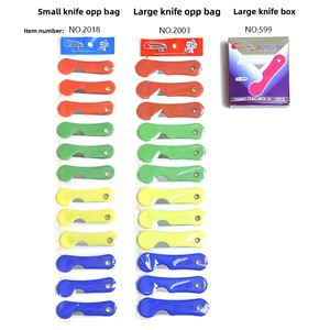 Couteau utilitaire en plastique coloré avec taille-crayon étudiant à lame en acier et coupe-papier pour couteau de déballage de papier peint Film - Product Image 5