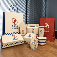 Fabricant de contenants jetables en carton pour emballages alimentaires de qualité supérieure, personnalisés avec logo, pour hamburgers, frites et plats à emporter, destinés aux marques de livraison.