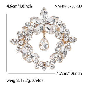 Broches de Flores de Aleación Chapados en Oro con Esmalte de Goteo de Moda, Diseños Personalizados, Regalo de Lujo Unisex para Bodas, Compromisos y Fiestas - Product Image 5