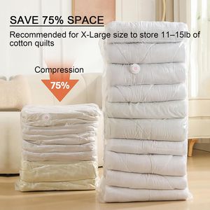 Ensemble de 10 sacs de rangement sous vide imprimés en 3D de haute qualité, robustes, pliables et peu encombrants, avec pompe manuelle pour vêtements - Product Image 3