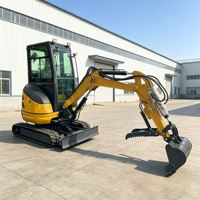 Mini-excavatrice sur chenilles YT-30 de 3 tonnes avec godet, couleur personnalisable, pour travaux de terrassement