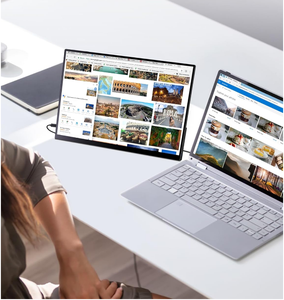 Nuevo Monitor Portátil con Pantalla Táctil LCD IPS de 15.6 Pulgadas, 1080P HDR con <span class=keywords><strong>USB</strong></span>-<span class=keywords><strong>C</strong></span> para Viajes, Laptop/PC/Escritorio - Product Image 1