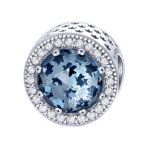 Pulseras y Collares <span class=keywords><strong>de</strong></span> Plata <span class=keywords><strong>de</strong></span> Ley 925 para Mujer, Brillantes <span class=keywords><strong>Estrellas</strong></span> con Circonitas Azules, Colgantes Finos, Dijes para Joyería <span class=keywords><strong>de</strong></span> Compromiso - Product Image 4