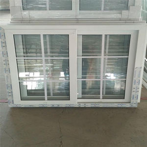 Fenêtres coulissantes en plastique Upvc double verre avec filet Fenêtre en verre <span class=keywords><strong>coulissante</strong></span> en pvc Ventes d'usine Maisons préfabriquées - Product Image 4