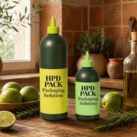 Bouteille pulvérisateur en PET vert mat de qualité alimentaire 100-1000 ml |   Emballage cosmétique personnalisé avec logo, distributeur d'huile d'olive, bouchon à vis