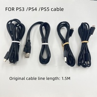 Câble de données pour manette de jeu PS4 PS5 Series, 1,5 m, USB-A/Type-C, câble de charge et de transfert de données