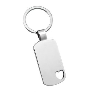 Portachiavi Rettangolare con Foro a Forma di Cuore - Product Image 1
