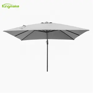 Роскошный зонтик от отеля Kingmake, алюминиевый столб, большой зонт для пляжа, зонт для сада, зонтик для патио, зонтик, основание для дождевика