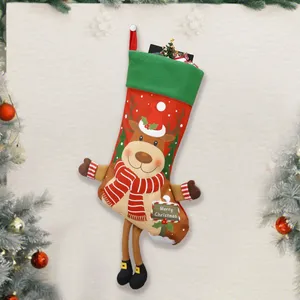 Chaussettes de Noël personnalisées avec motif bonhomme de neige, renne, pingouin, Père Noël, à longues jambes, pour la décoration des fêtes - Product Image 5