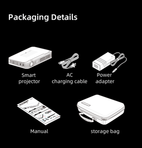 OEM/ODM Factory New Product <b>Projector</b> <b>Android</b> FHD 4K Home DLP Technology 450ANSI Lumens Built-in Battery Portable T9S 4K Smart W - Product Image 4