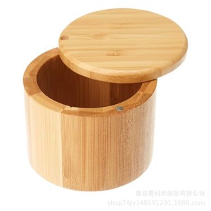Wooden Spice <b>Jar</b> With Lid Airtight <b>Kitchen</b> <b>Storage</b> Container <b>For</b> Salt Seasoning Shandong Made - Product Image 3
