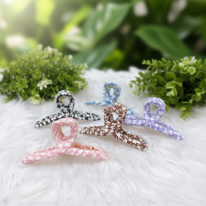 Fermaglio per capelli in tessuto alla moda da 11 cm con motivo, per uso quotidiano, accessori per capelli da donna - Product Image 3