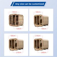 Sauna extérieur carré sans poutres, sauna à double étage, vente directe d'usine en gros