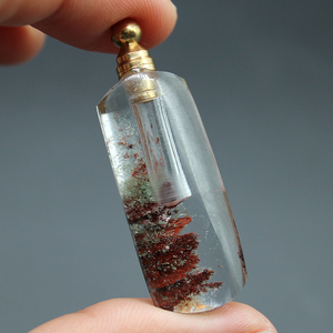 Prix usine sculpté à la main naturel fantôme Quartz cristal aromathérapie <span class=keywords><strong>diffuseur</strong></span> collier huile essentielle bouteille <span class=keywords><strong>pendentif</strong></span> - Product Image 1