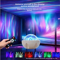 Lampe de table LED avec projection de ciel étoilé, motif aquatique, télécommande et DMX pour chambre à coucher, veilleuse romantique
