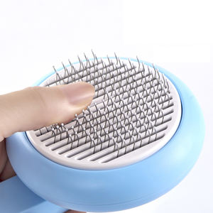 Cepillo de limpieza automático para perros de <span class=keywords><strong>pelo</strong></span> corto/<span class=keywords><strong>pelo</strong></span> largo, cepillo plano de acero inoxidable, cepillo de aseo para eliminar el <span class=keywords><strong>pelo</strong></span> caído - Product Image 6